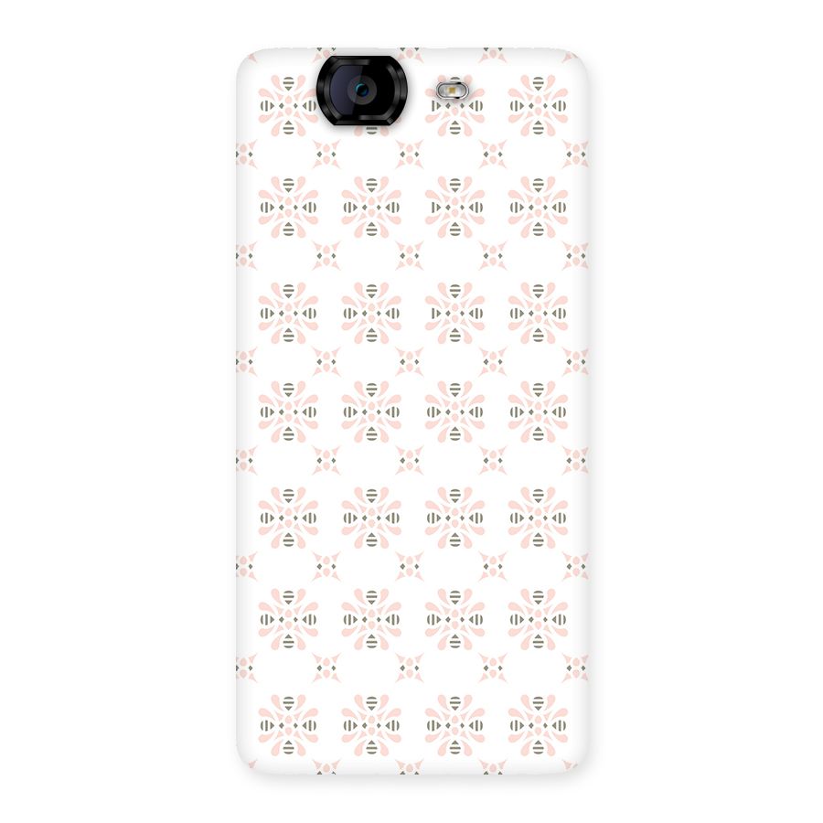 Pink Floral Pattern Back Case for Canvas Knight A350