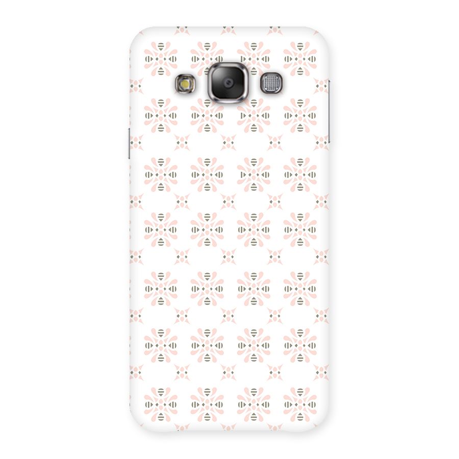 Pink Floral Pattern Back Case for Galaxy E7