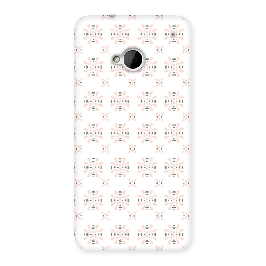 Pink Floral Pattern Back Case for HTC One M7