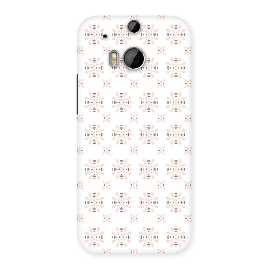 Pink Floral Pattern Back Case for HTC One M8