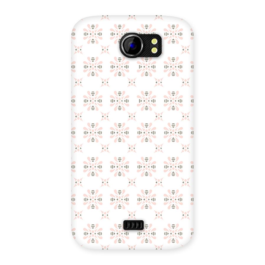 Pink Floral Pattern Back Case for Micromax Canvas 2 A110