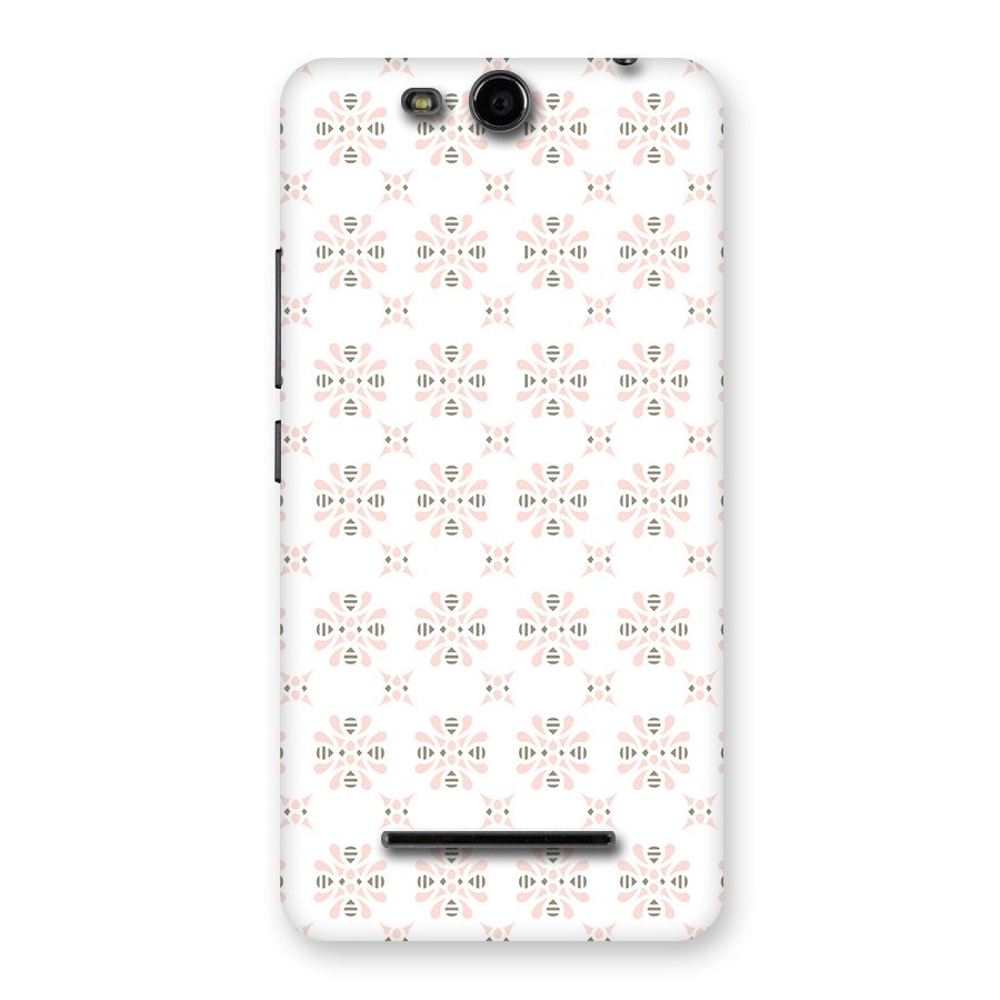 Pink Floral Pattern Back Case for Micromax Canvas Juice 3 Q392