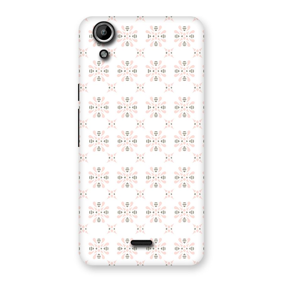 Pink Floral Pattern Back Case for Micromax Canvas Selfie Lens Q345