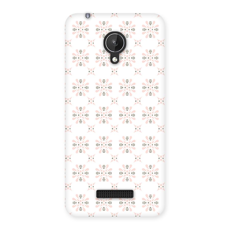 Pink Floral Pattern Back Case for Micromax Canvas Spark Q380