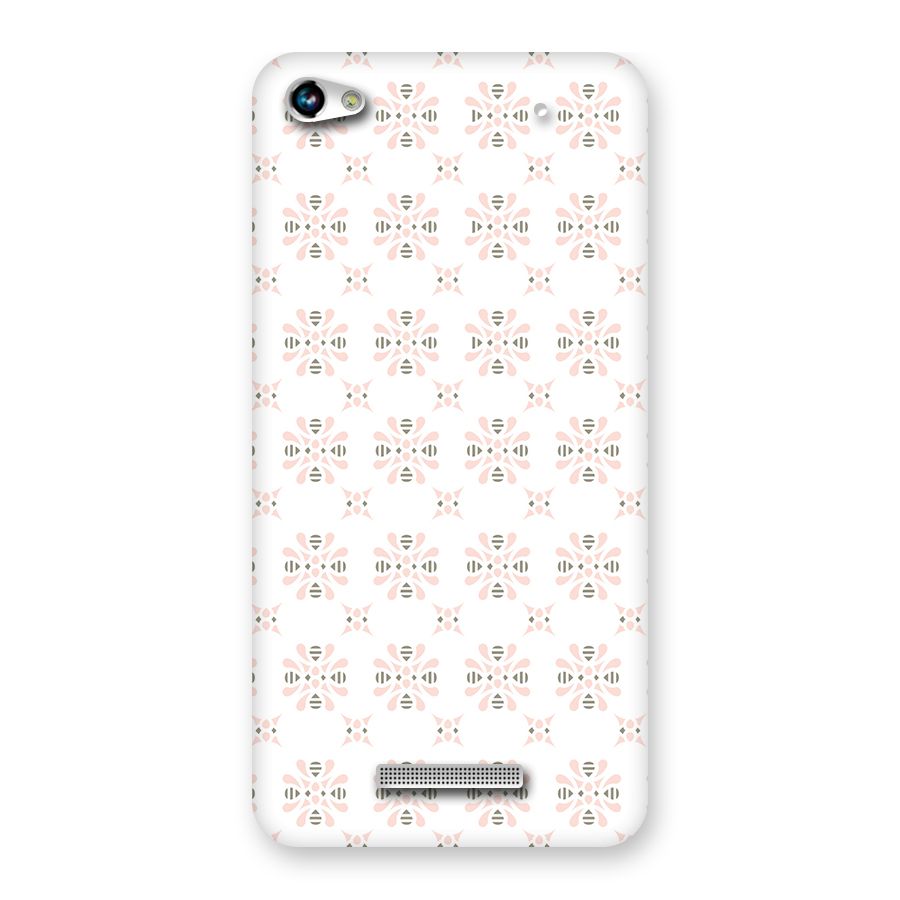 Pink Floral Pattern Back Case for Micromax Hue 2