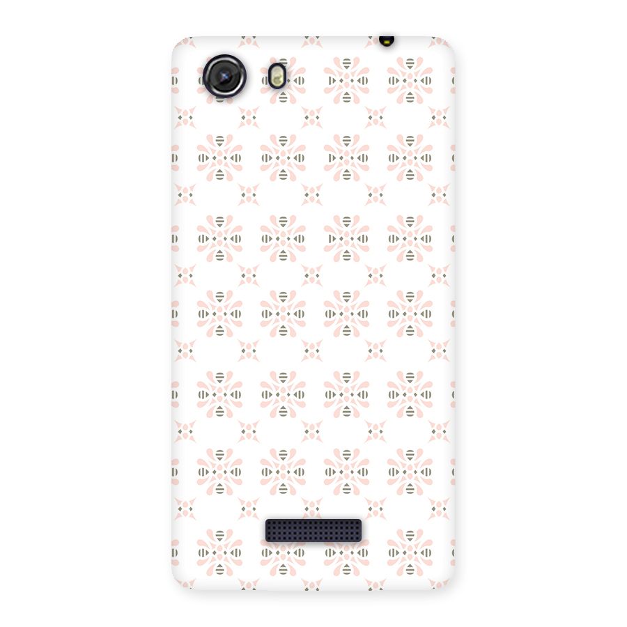 Pink Floral Pattern Back Case for Micromax Unite 3