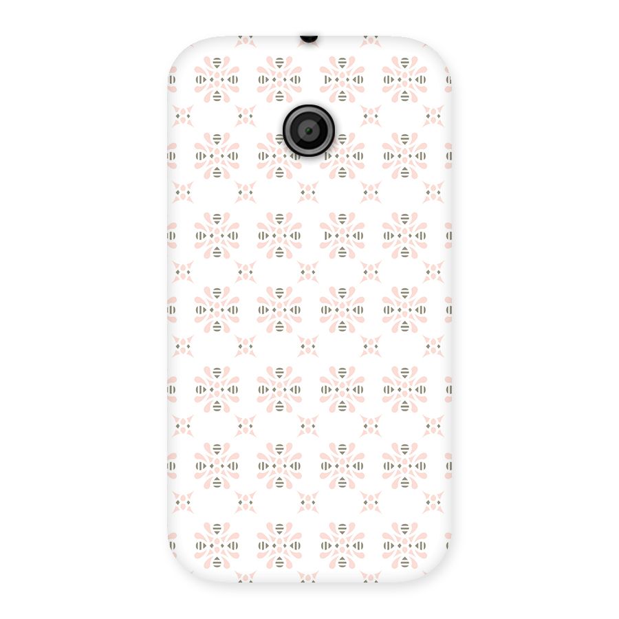 Pink Floral Pattern Back Case for Moto E