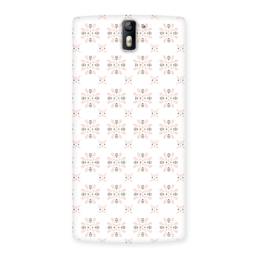Pink Floral Pattern Back Case for One Plus One