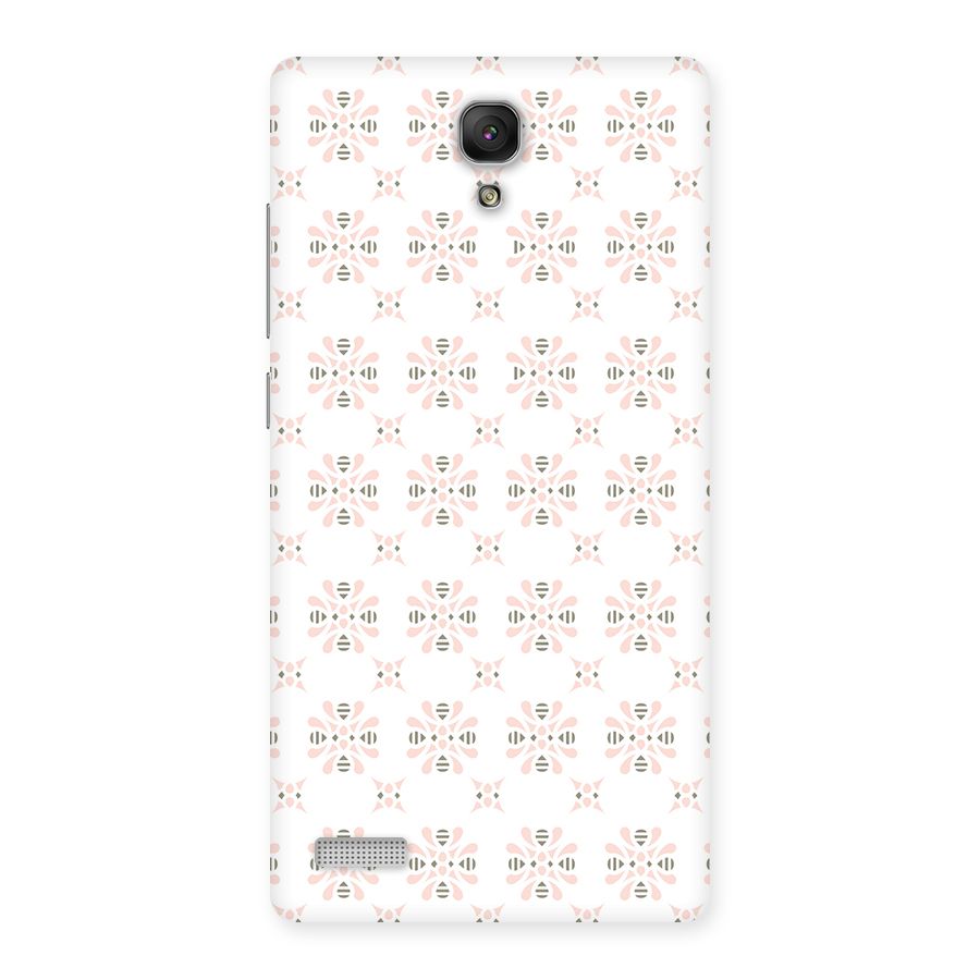 Pink Floral Pattern Back Case for Redmi Note