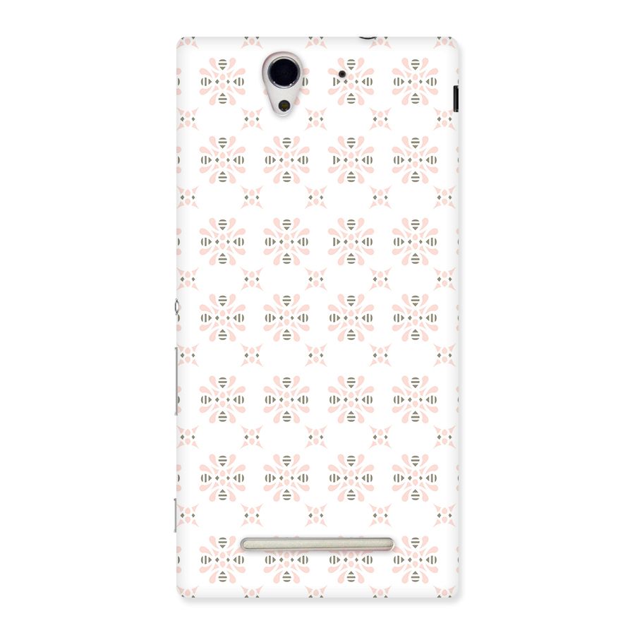 Pink Floral Pattern Back Case for Sony Xperia C3