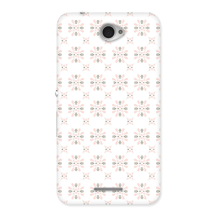 Pink Floral Pattern Back Case for Sony Xperia E4