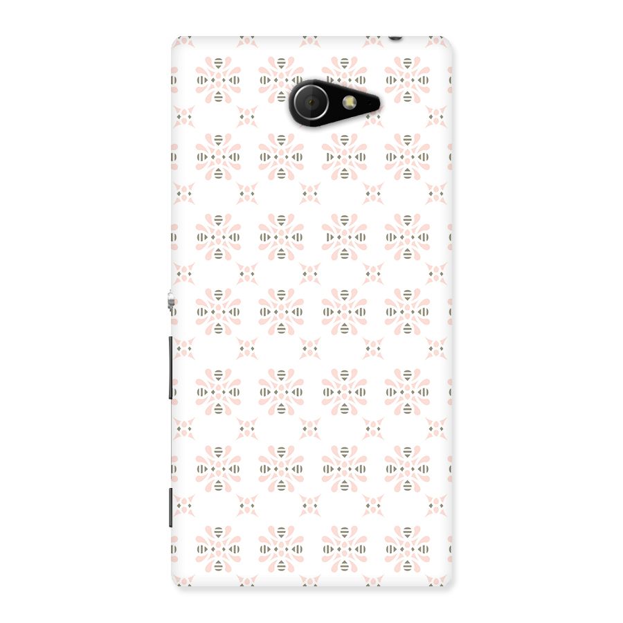 Pink Floral Pattern Back Case for Sony Xperia M2
