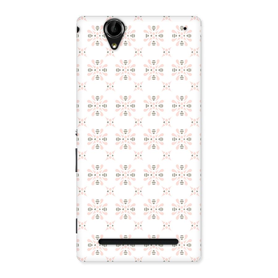 Pink Floral Pattern Back Case for Sony Xperia T2
