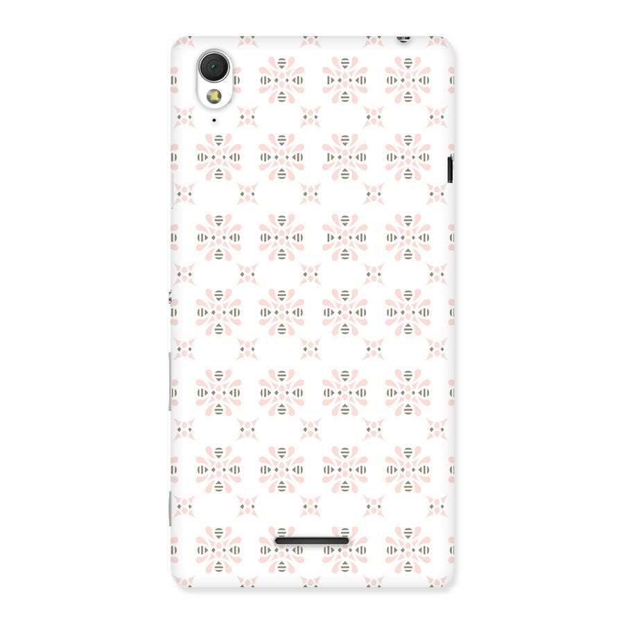 Pink Floral Pattern Back Case for Sony Xperia T3