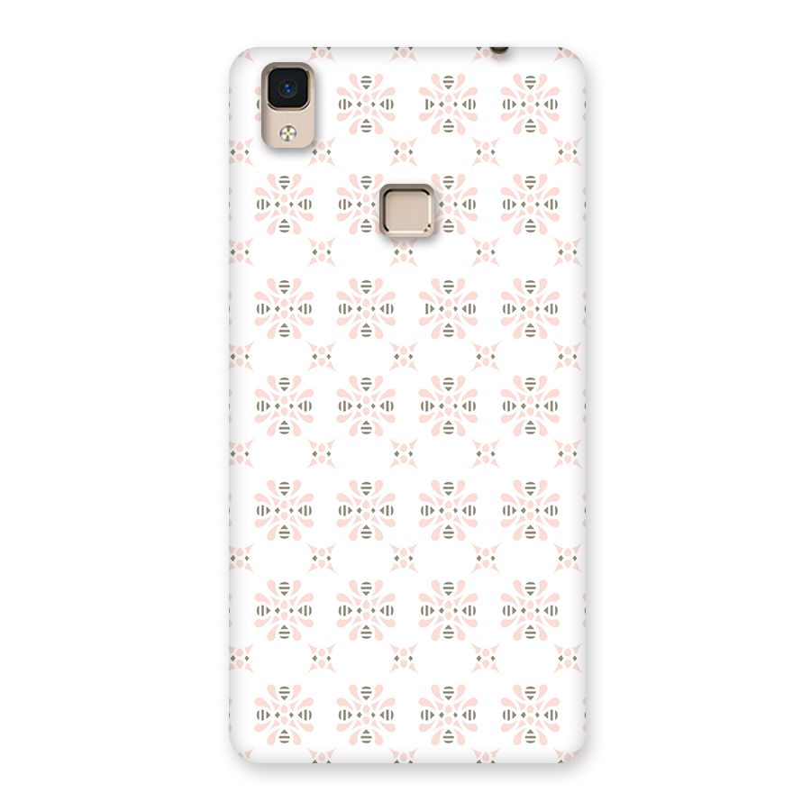 Pink Floral Pattern Back Case for V3 Max
