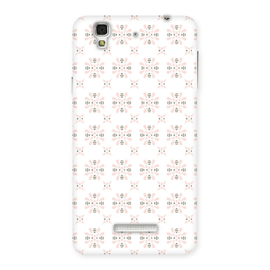 Pink Floral Pattern Back Case for Yu Yureka