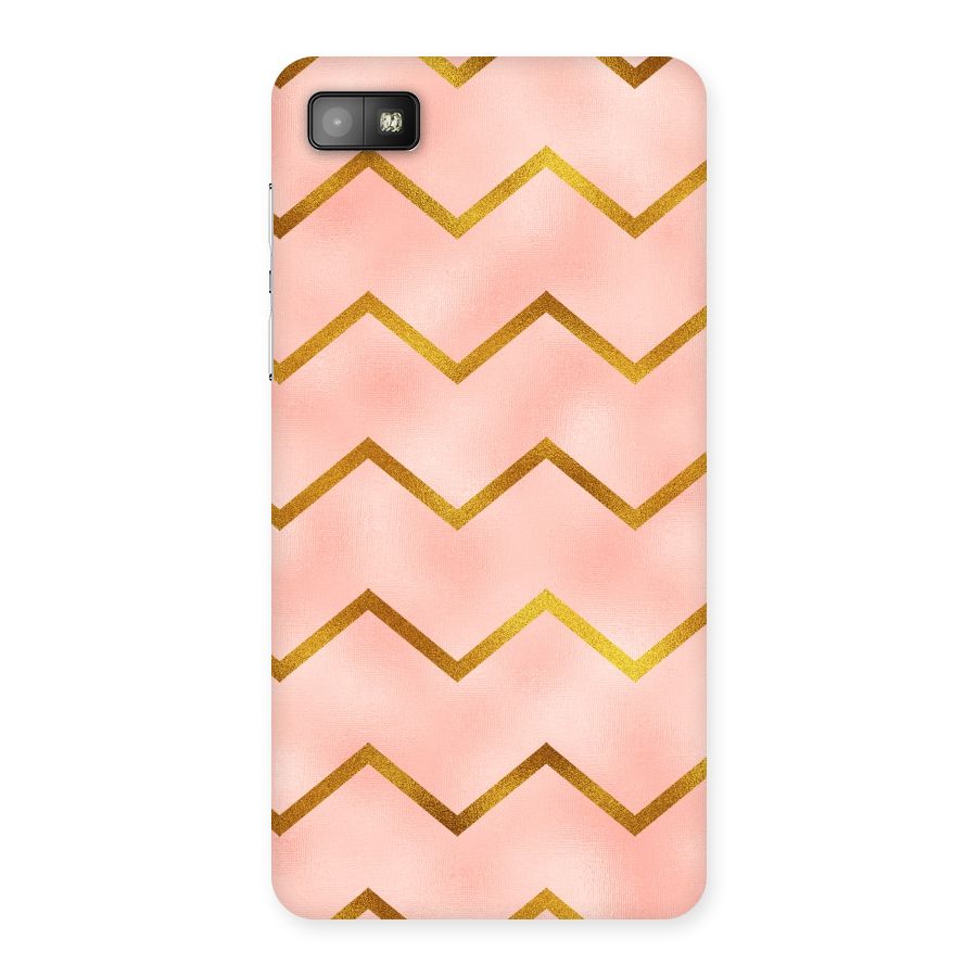 Gold Pink Pattern Back Case for Blackberry Z10