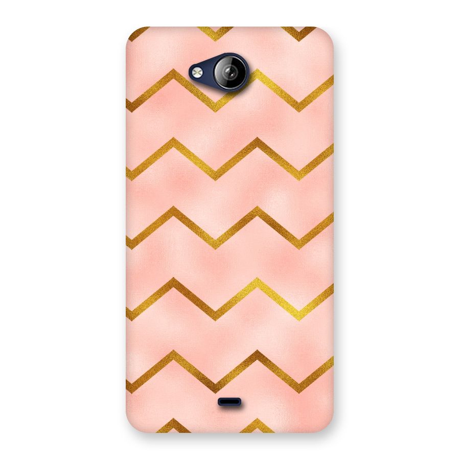 Gold Pink Pattern Back Case for Canvas Play Q355