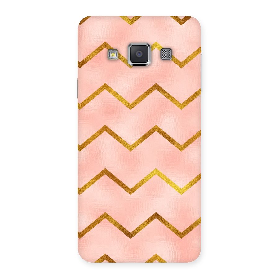 Gold Pink Pattern Back Case for Galaxy A3