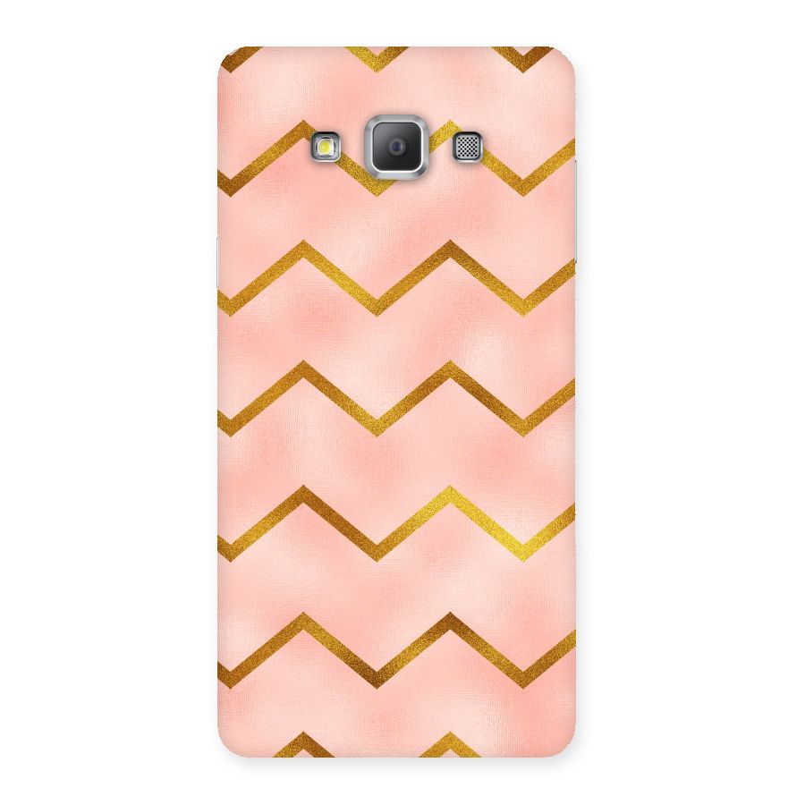 Gold Pink Pattern Back Case for Galaxy A7