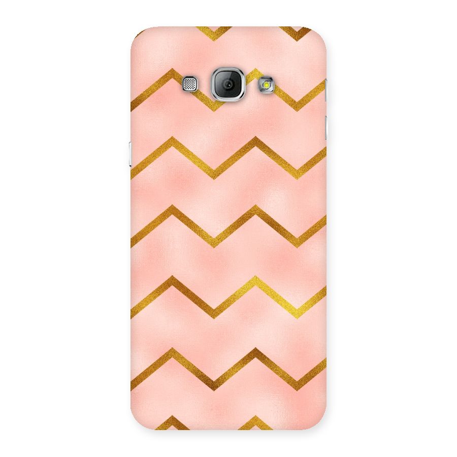 Gold Pink Pattern Back Case for Galaxy A8
