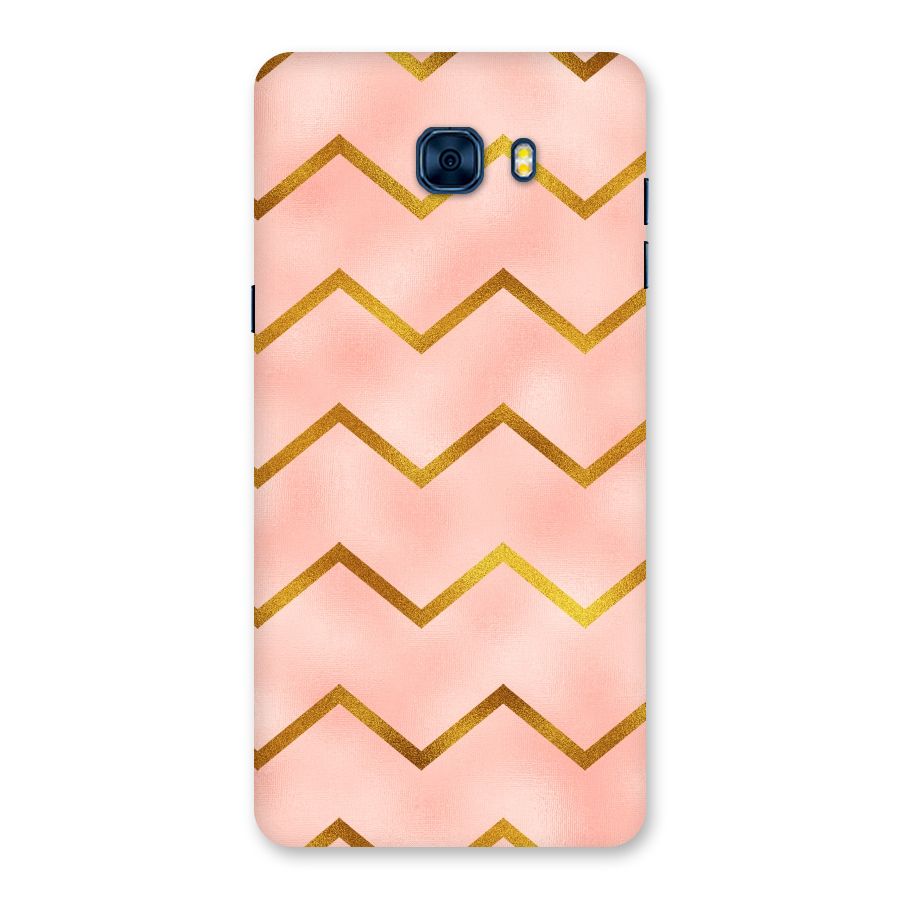 Gold Pink Pattern Back Case for Galaxy C7 Pro