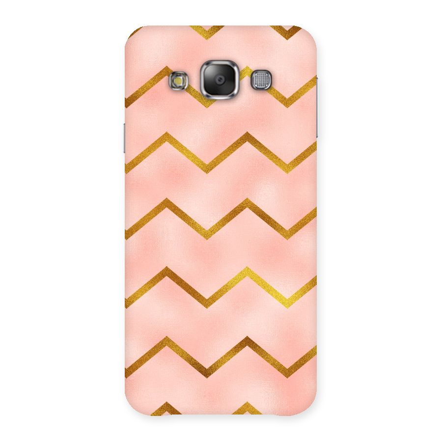 Gold Pink Pattern Back Case for Galaxy E7