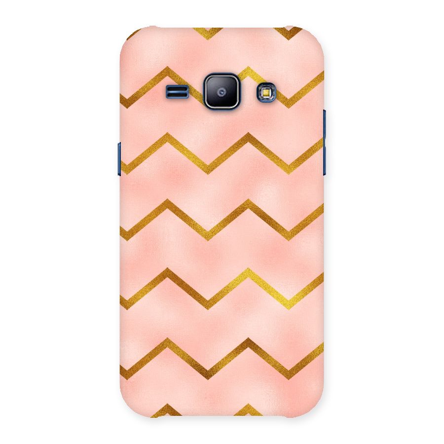Gold Pink Pattern Back Case for Galaxy J1