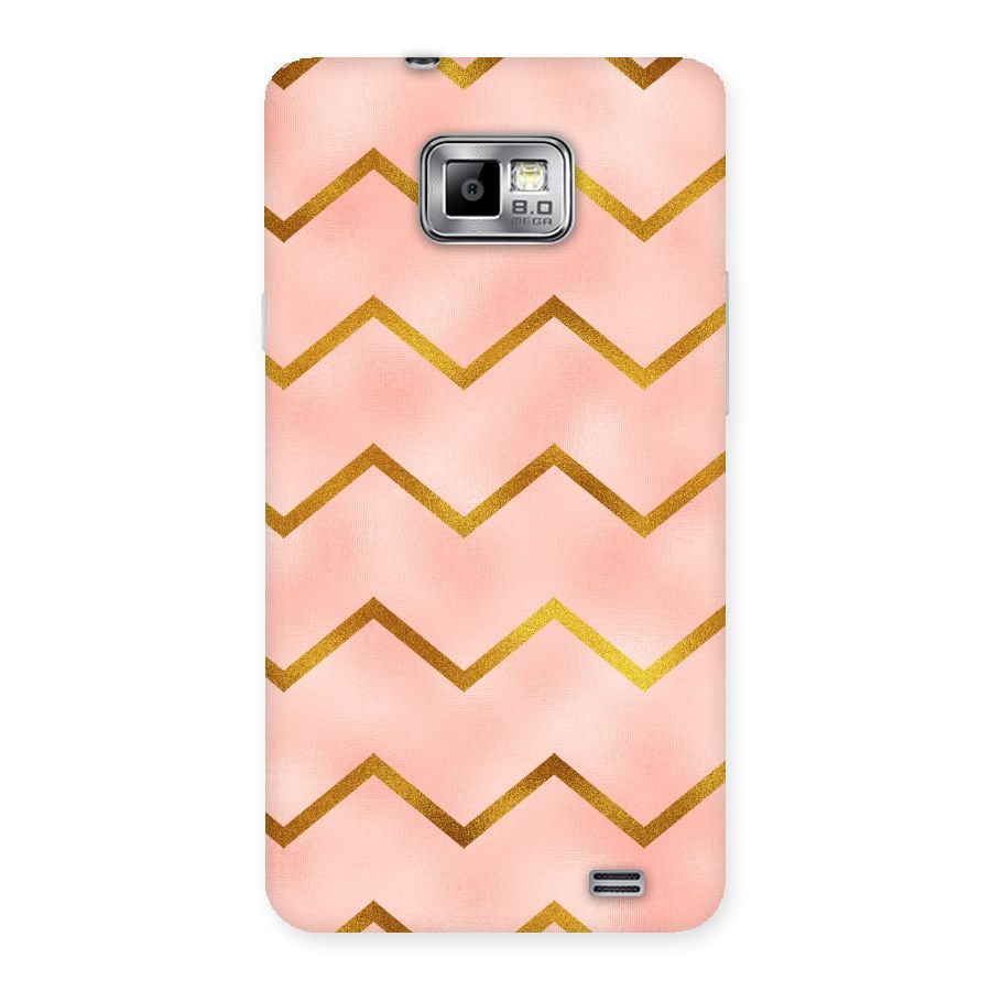 Gold Pink Pattern Back Case for Galaxy S2