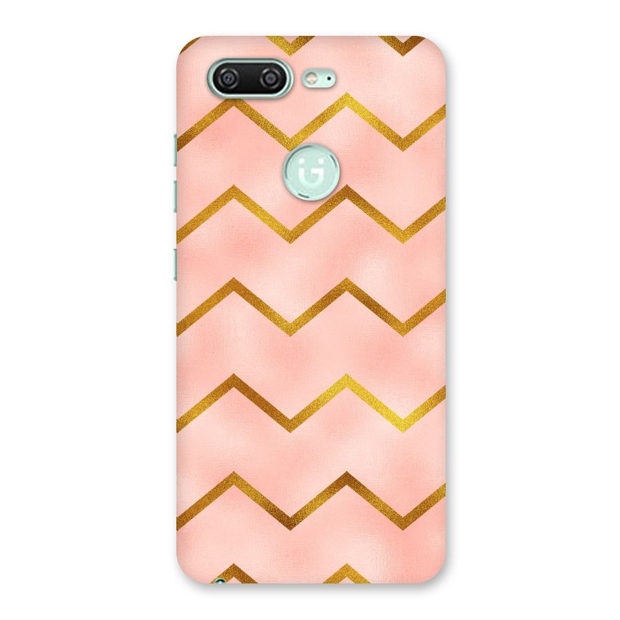 Gold Pink Pattern Back Case for Gionee S10