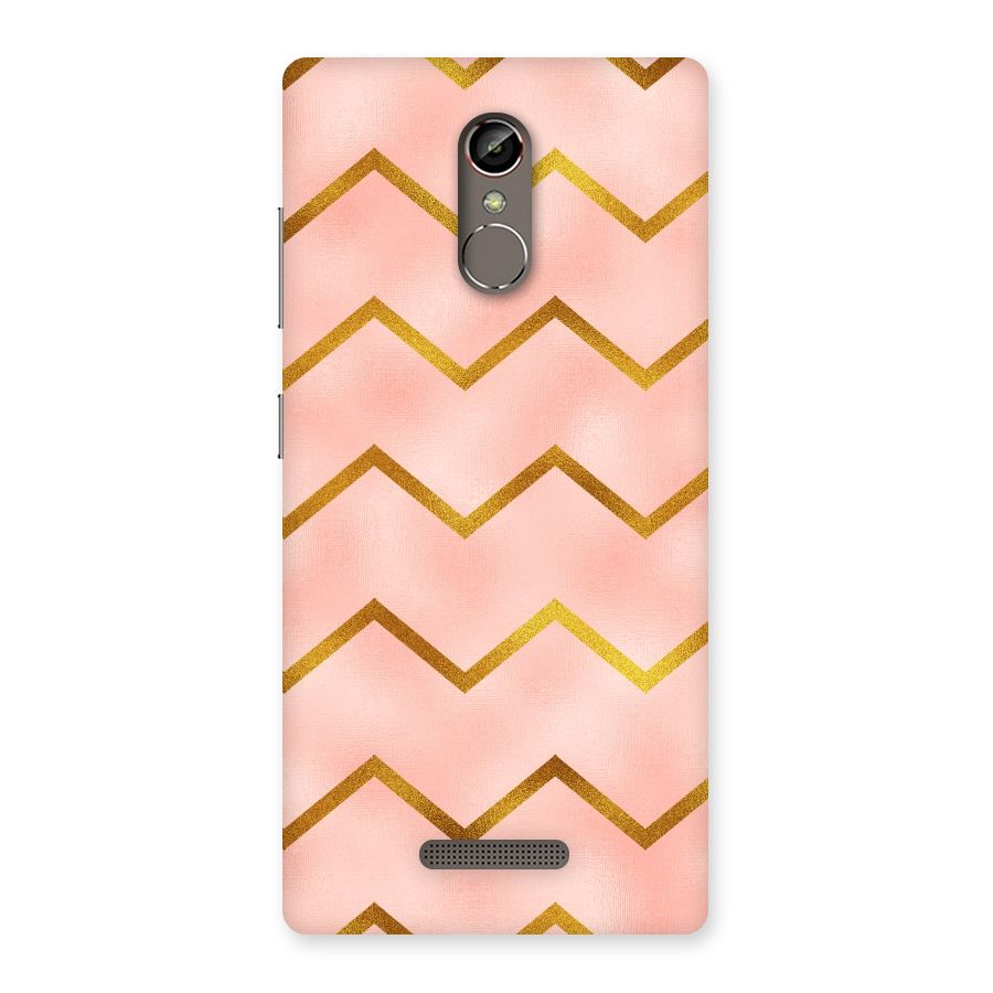 Gold Pink Pattern Back Case for Gionee S6s