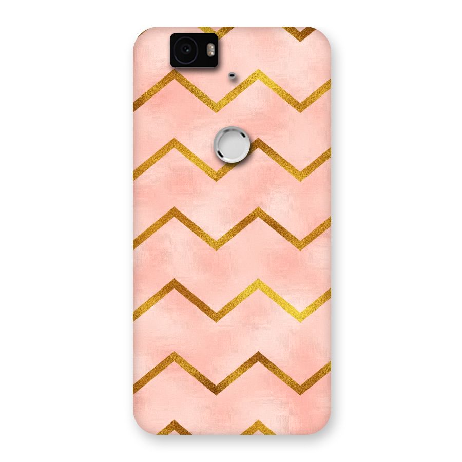 Gold Pink Pattern Back Case for Google Nexus-6P
