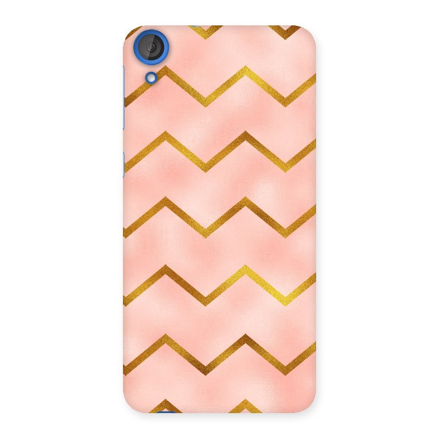 Gold Pink Pattern Back Case for HTC Desire 820