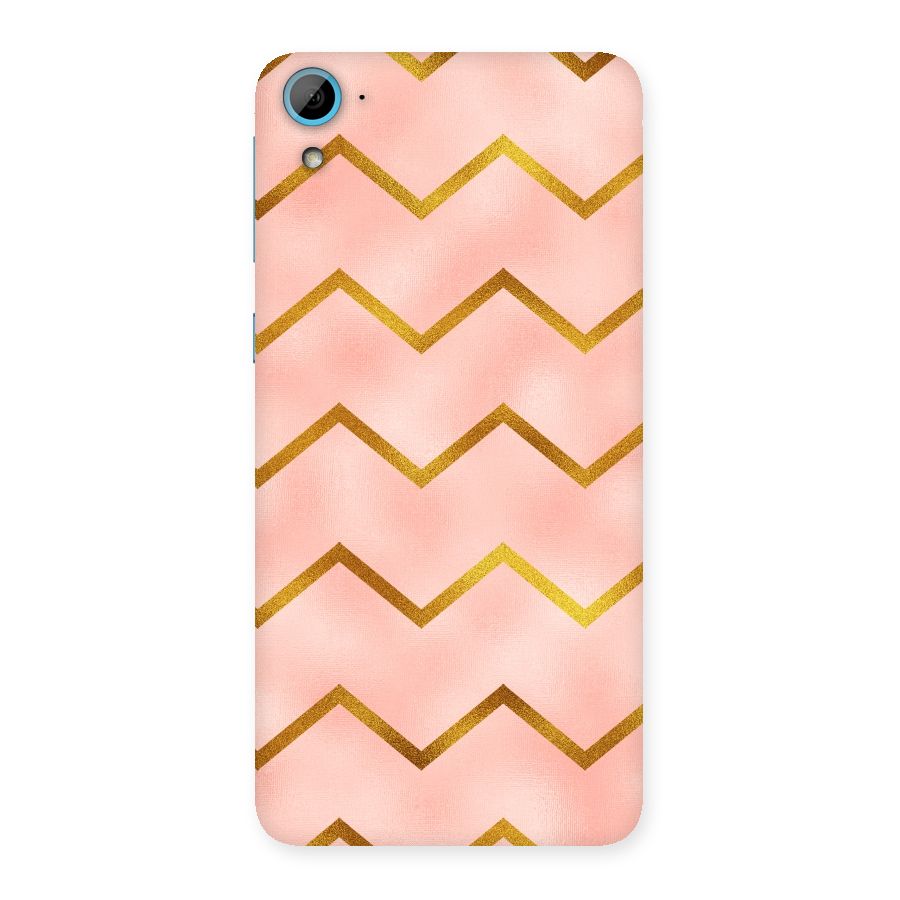 Gold Pink Pattern Back Case for HTC Desire 826
