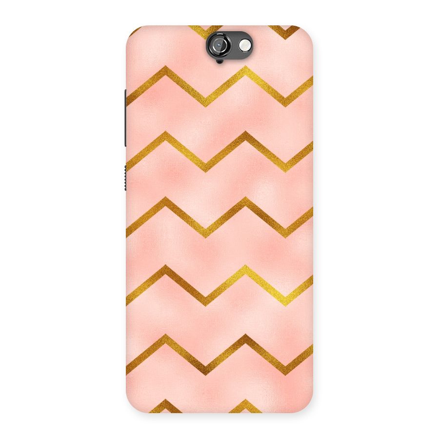 Gold Pink Pattern Back Case for HTC One A9