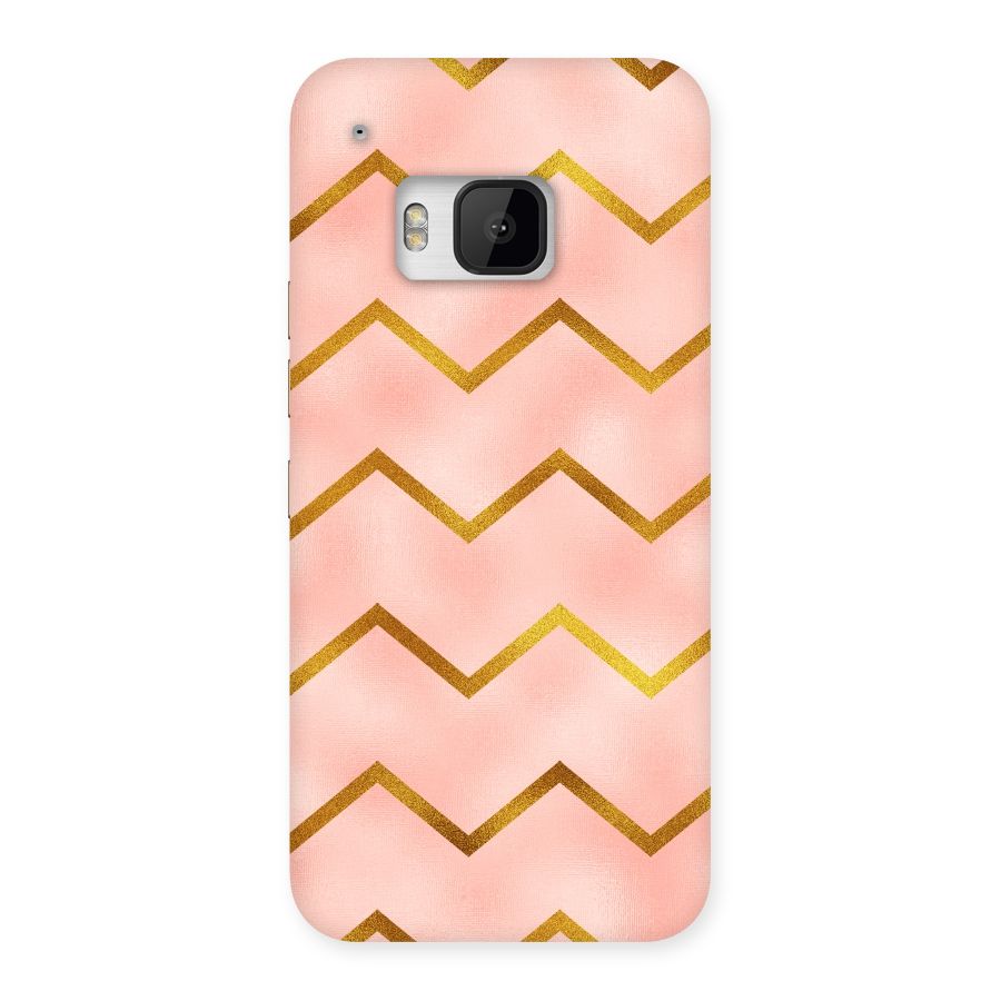 Gold Pink Pattern Back Case for HTC One M9
