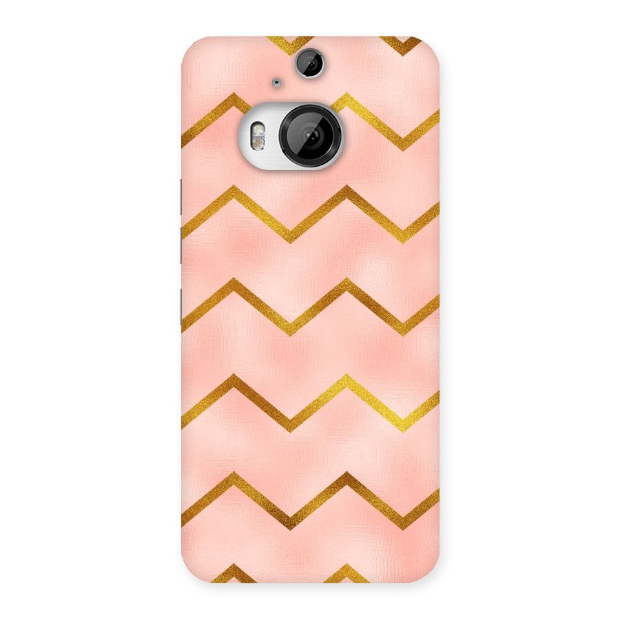Gold Pink Pattern Back Case for HTC One M9 Plus