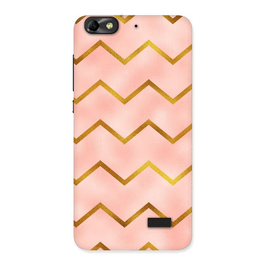 Gold Pink Pattern Back Case for Honor 4C