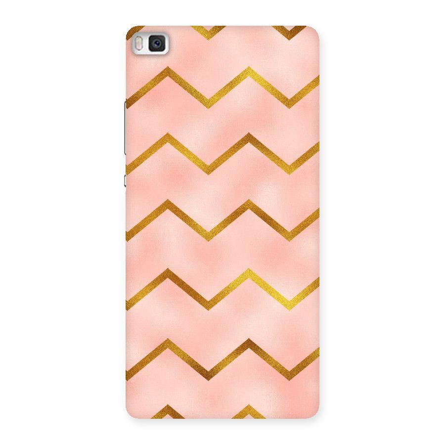 Gold Pink Pattern Back Case for Huawei P8