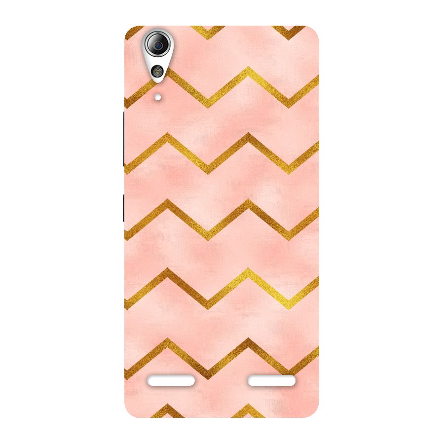 Gold Pink Pattern Back Case for Lenovo A6000 Plus