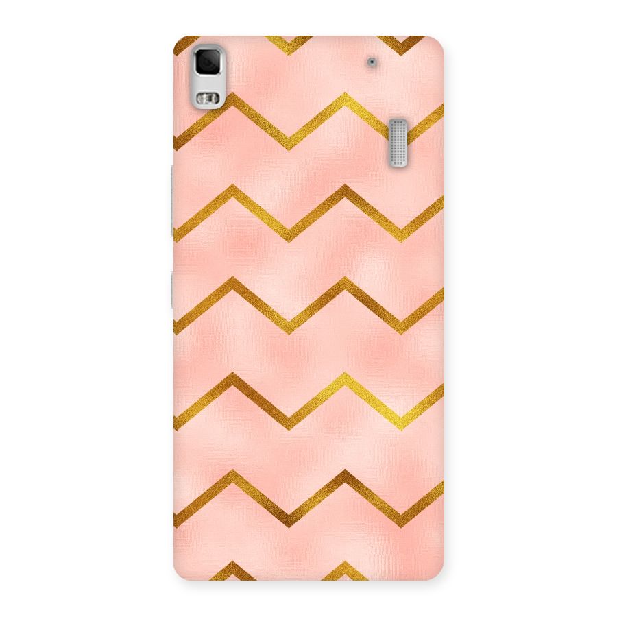Gold Pink Pattern Back Case for Lenovo A7000