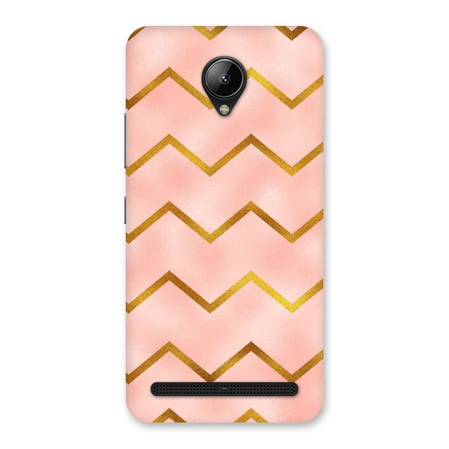 Gold Pink Pattern Back Case for Lenovo C2