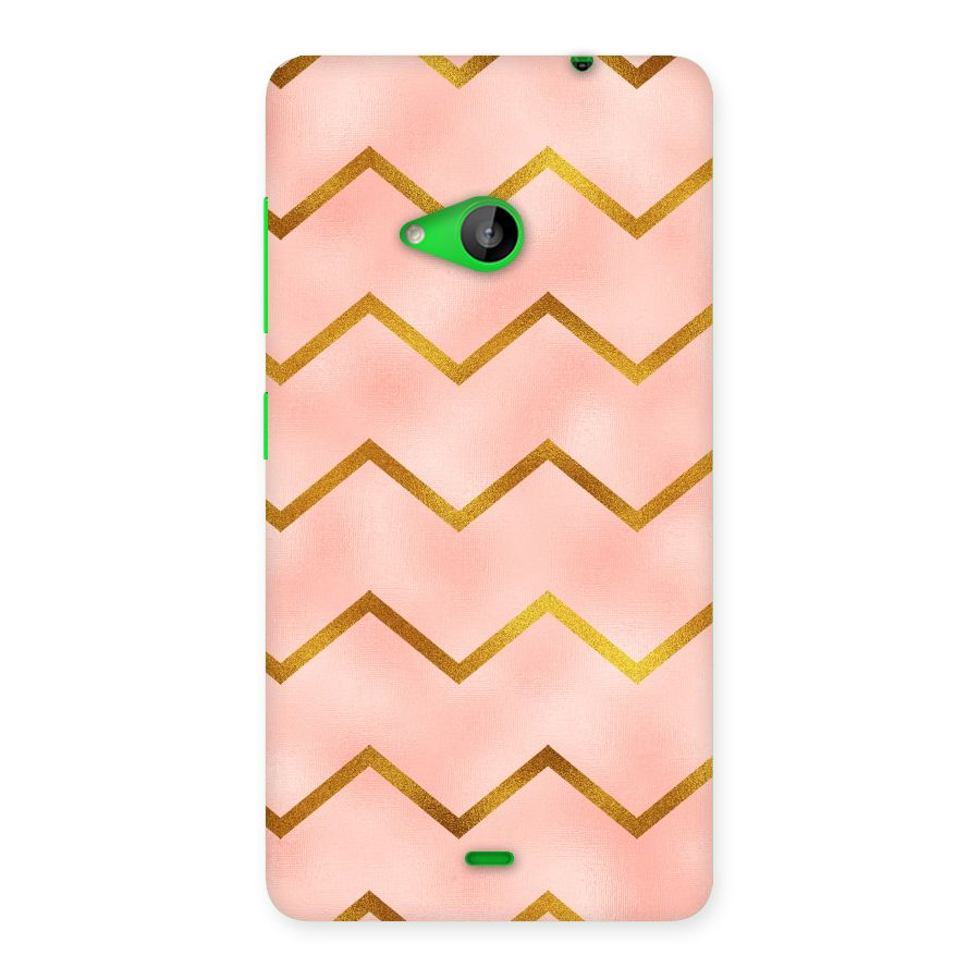 Gold Pink Pattern Back Case for Lumia 535