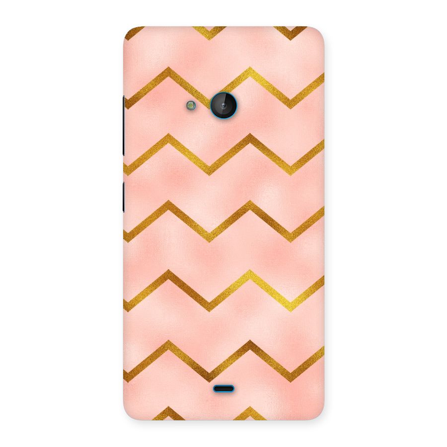 Gold Pink Pattern Back Case for Lumia 540