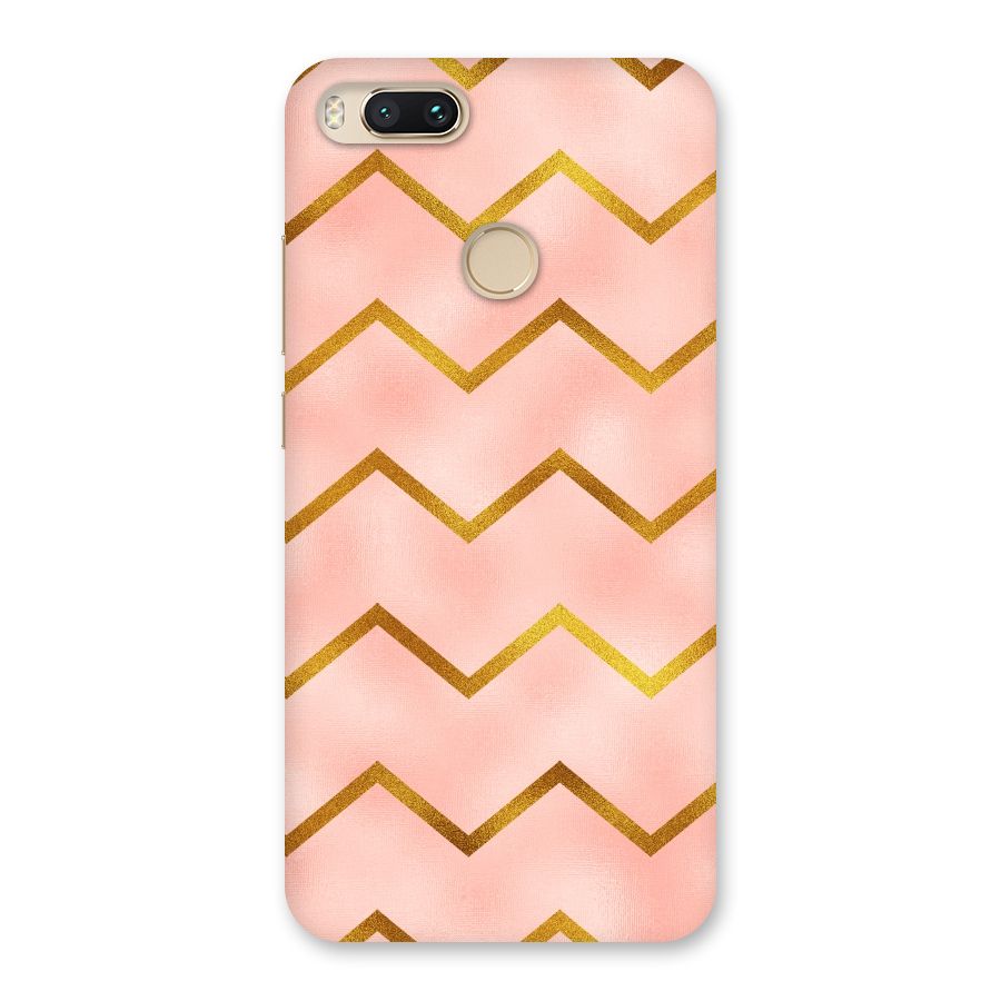 Gold Pink Pattern Back Case for Mi A1
