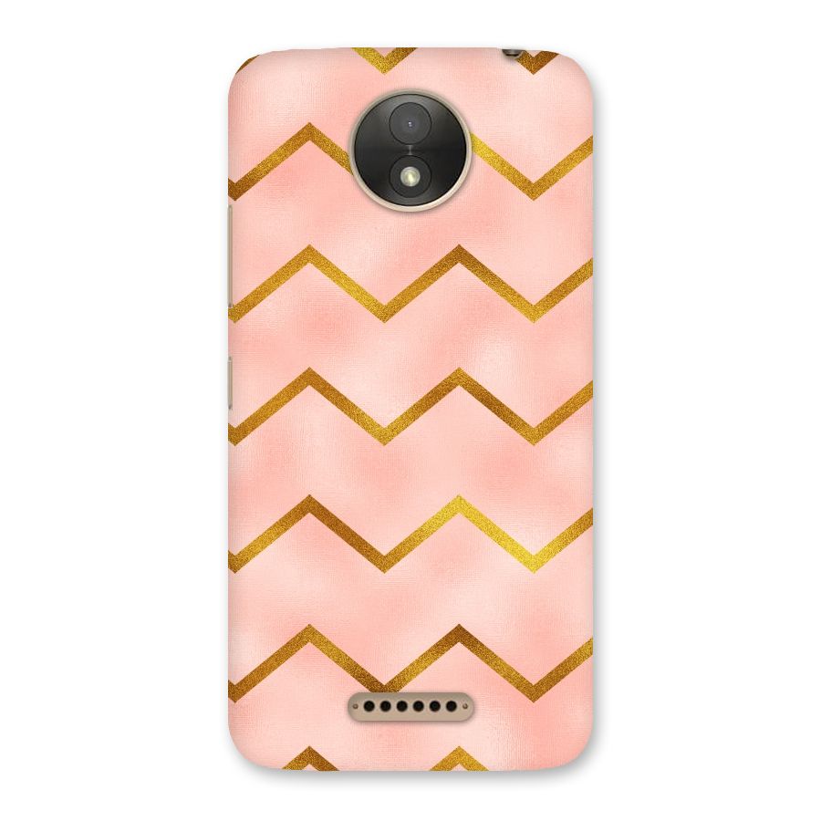 Gold Pink Pattern Back Case for Moto C Plus