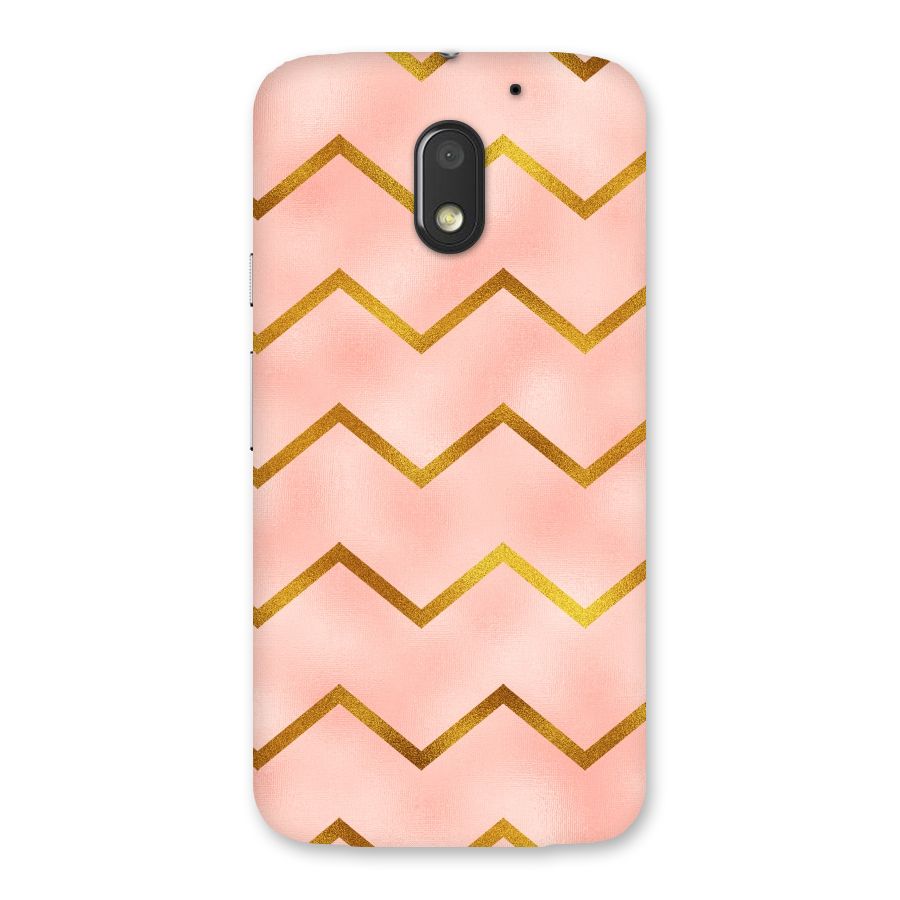 Gold Pink Pattern Back Case for Moto E3 Power
