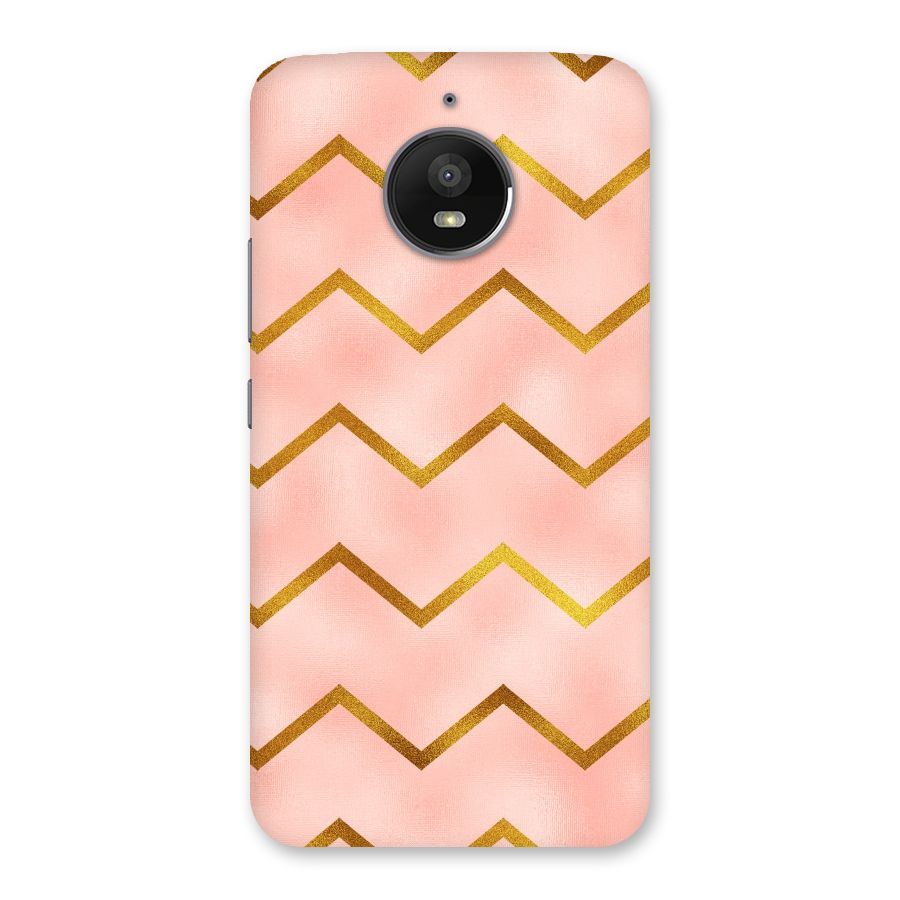 Gold Pink Pattern Back Case for Moto E4 Plus