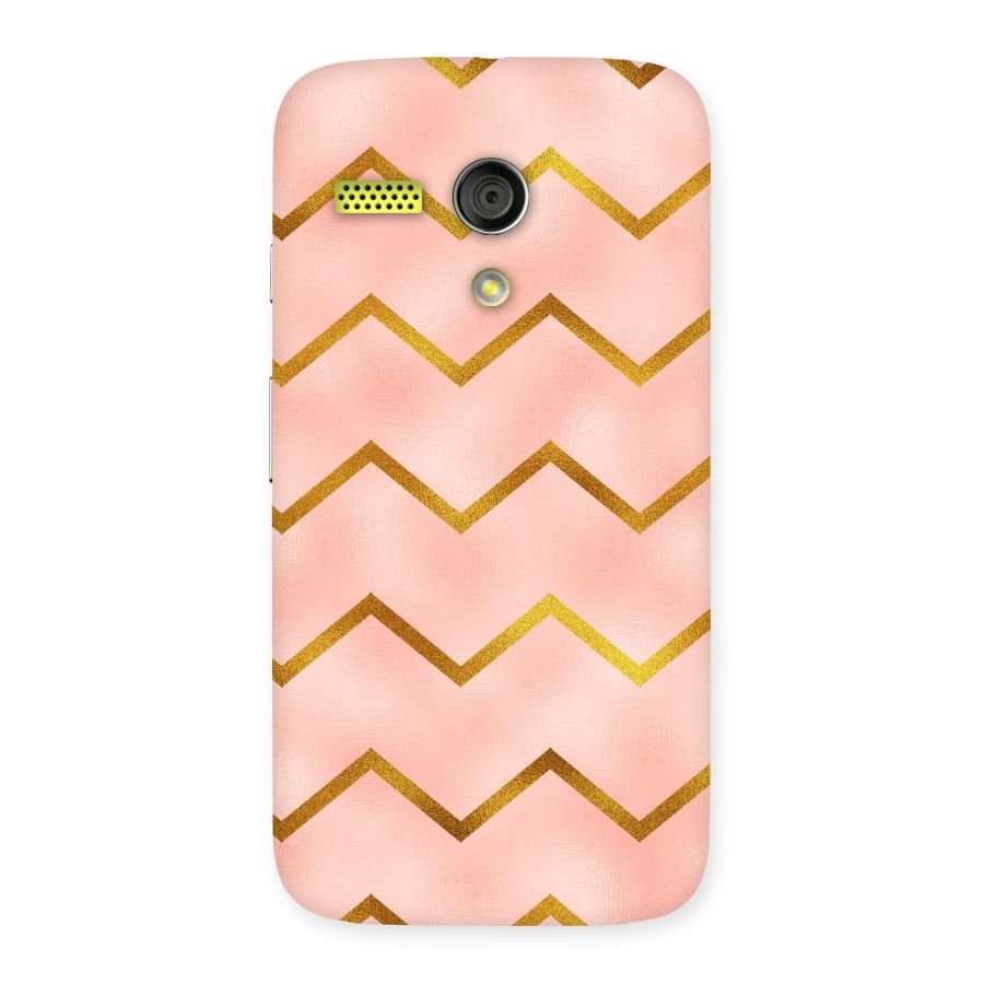 Gold Pink Pattern Back Case for Moto G