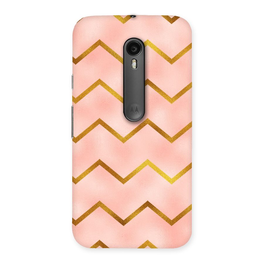 Gold Pink Pattern Back Case for Moto G3